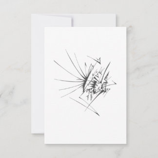 Carte De Remerciements Square Black White Abstract Tribal Tattoo Art