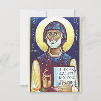 Carte De Remerciements St. Benedict of Nursia Patron of Europe Holy Card