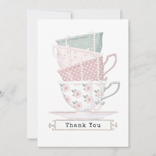 Carte De Remerciements Stack et perles pour la petite fille chic
