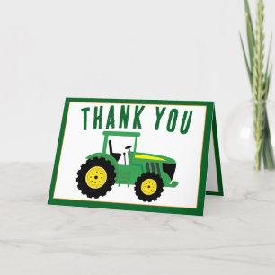 Carte De Remerciements Star Your Tractor 1er anniversaire ferme de fête S