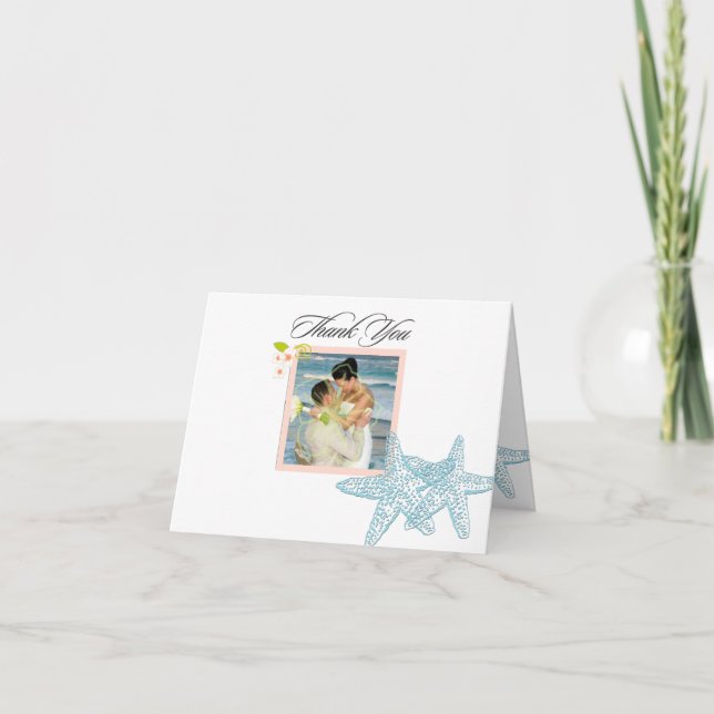 Carte De Remerciements Starfish, Mariage Photo Remerciements (Devant)