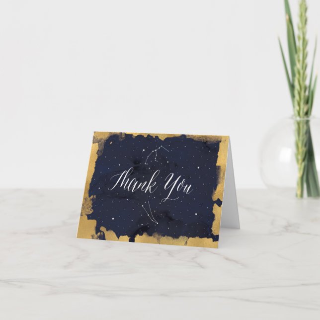 Carte de remerciements, Starry Night Celestial Mar (Devant)