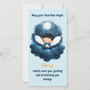 Carte De Remerciements Starry Night Guardian Angel Art