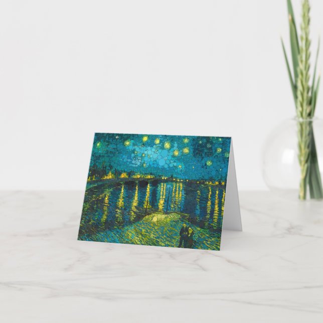 Carte De Remerciements Starry Night Over the Rhone par After Van Gogh (Devant)