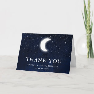 Carte De Remerciements Stars célestes Mariage Sky Moon Pold