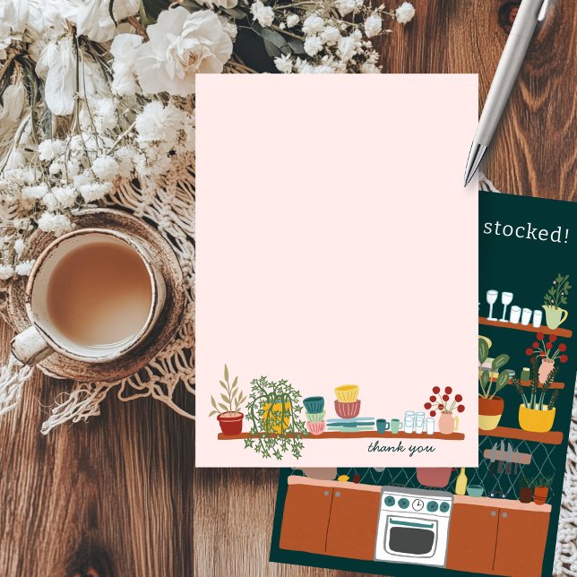 Carte De Remerciements STOCK THE KITCHEN Bridal Shower CUSTOM Cute (STOCK THE KITCHEN Bridal Shower CUSTOM Cute Thank You Card
)