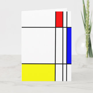 Carte de remerciements (style de Mondrian)