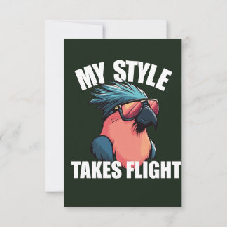 Carte De Remerciements Style prend vol Cool Bird