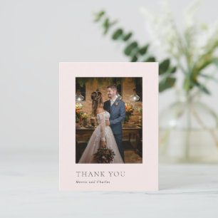 Carte De Remerciements Style rose Mariage moderne