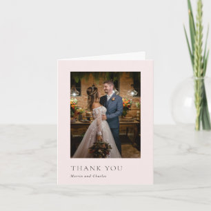 Carte De Remerciements Style rose Mariage moderne