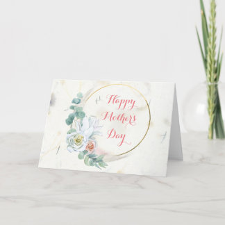 Carte De Remerciements Style vintage Floral Bonne Fête des Mères