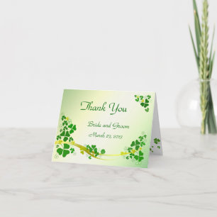 Carte De Remerciements Stylish Shamrock