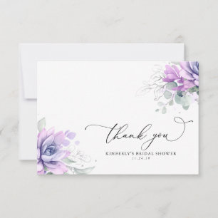 Carte De Remerciements Succulentes verdure Baby Shower Remerciements