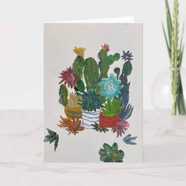 Carte De Remerciements Succulents à l'écran (Devant)