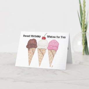 Carte De Remerciements Sucré crème glacée Scoops