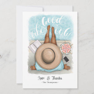 Carte De Remerciements Summer Good Vibes Beach