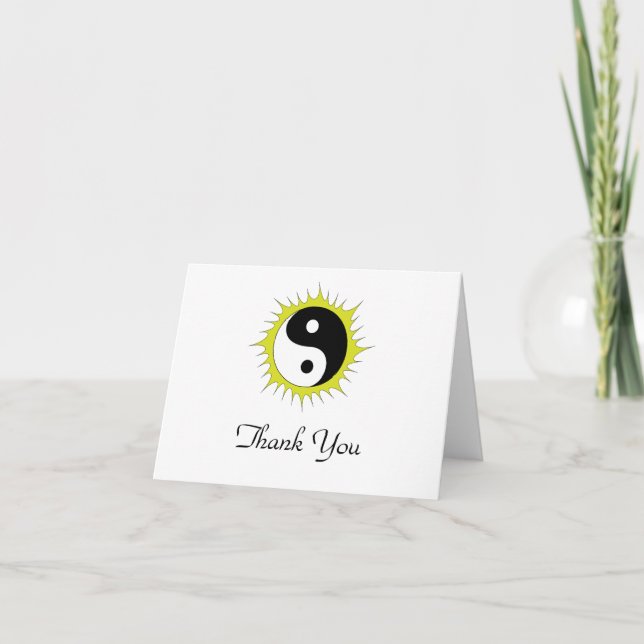 Carte De Remerciements Sun Yin Yang (Devant)