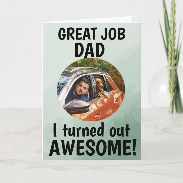 Carte De Remerciements Super boulot, papa... Fête des pères personnalisée (Devant)