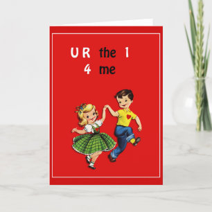 Carte De Remerciements Super Cute Dancing Valentine's Children