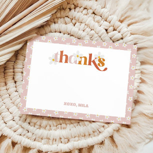 Carte De Remerciements Super Daisy Moderne Boho Anniversaire