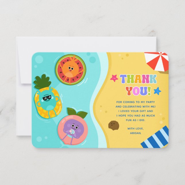 Carte De Remerciements Super Simple Bumble Numéros été Anniversaire (Devant)
