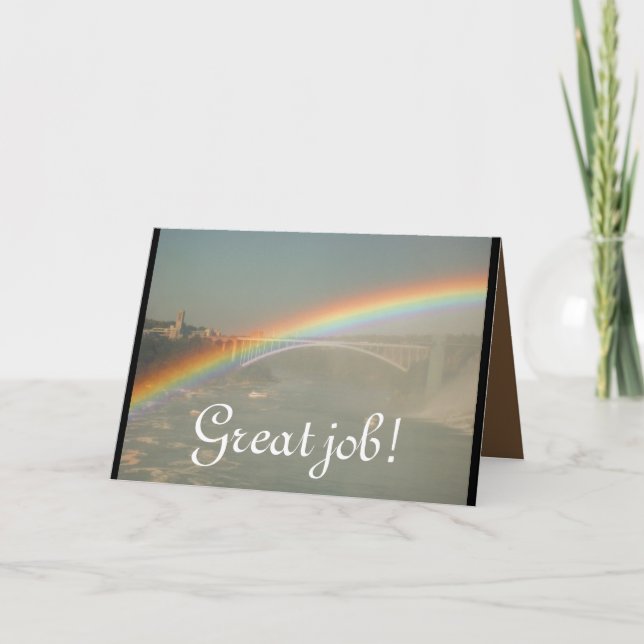 Carte De Remerciements Super Travail Arc-En-Ciel Personnaliser Destin Des (Devant)