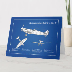 Carte De Remerciements Supermarine Spitfire - Plan d'avion ABD
