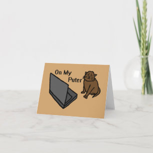 Carte De Remerciements Sur Mon Ordi Drôle De Chat Brun Mème