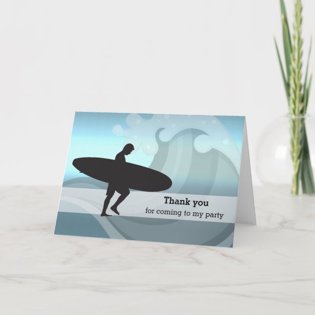 Carte De Remerciements Surf (Devant)