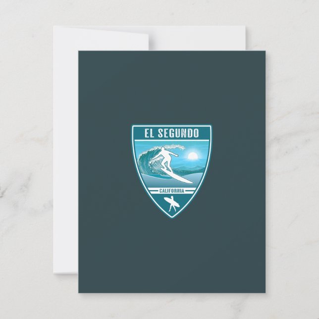 Carte De Remerciements Surf El Segundo Californie (Devant)