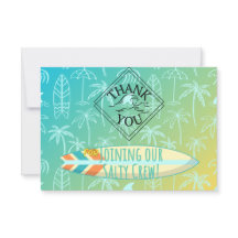 Carte de remerciements surfeur
