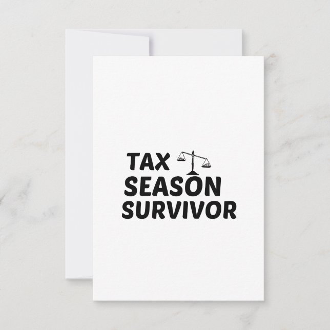 CARTE DE REMERCIEMENTS SURVIVANT DE LA SAISON FISCALE (Devant)