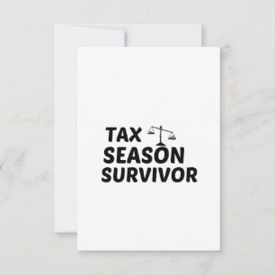 CARTE DE REMERCIEMENTS SURVIVANT DE LA SAISON FISCALE