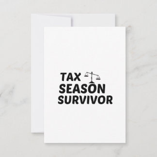 CARTE DE REMERCIEMENTS SURVIVANT DE LA SAISON FISCALE