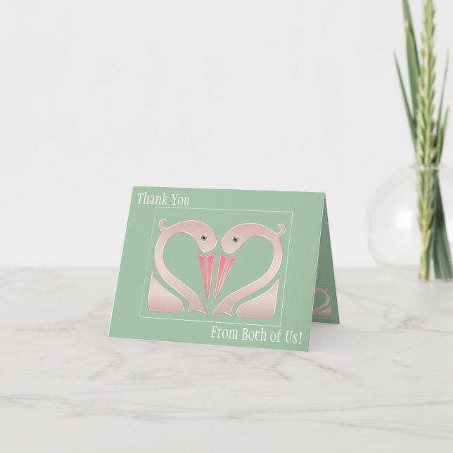 Carte De Remerciements Swans In Love (Carte de remerciement) (Devant)