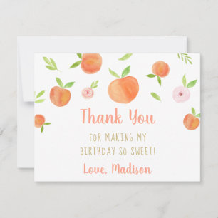 Carte De Remerciements Sweet As A Peach Anniversaire