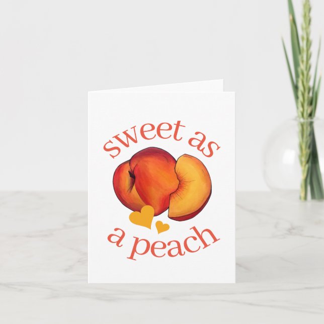 Carte De Remerciements Sweet as a Peach Peaches 16 Seizième anniversaire (Devant)