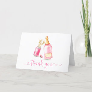 Carte De Remerciements Sweet Poppin Champagne Beer Girl Baby shower