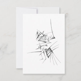 Carte De Remerciements Swords Black White Abstract Tribal Tattoo Art
