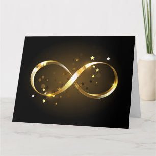 Carte De Remerciements Symbole d'infini doré