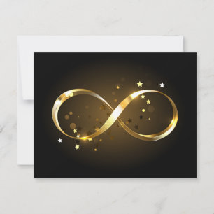 Carte De Remerciements Symbole d'infini doré