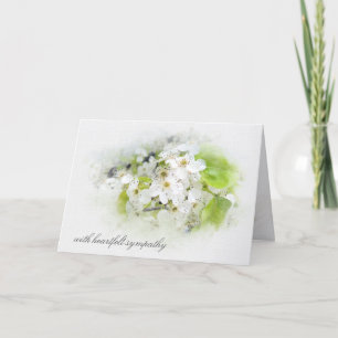 Carte De Remerciements Sympathie des fleurs d'Apple