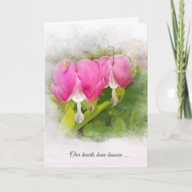 Carte De Remerciements Sympathie du coeur saignant (Devant)