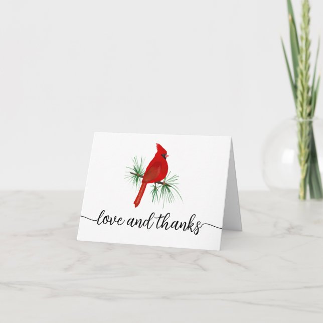 Carte De Remerciements Sympathie pour le Cardinal Funeral Memorial (Devant)