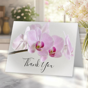 Carte De Remerciements Sympathie pour les funérailles de l'orchidée rose