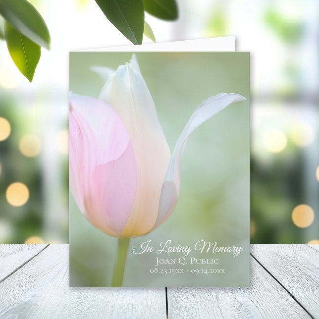 Carte De Remerciements Sympathie pour les funérailles du printemps Pastel (Créateur téléchargé)