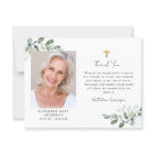 Sympathy Eucalyptus Cross Photo Funérailles