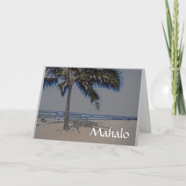 Carte De Remerciements Sympathy Mahalo de la famille (Devant)
