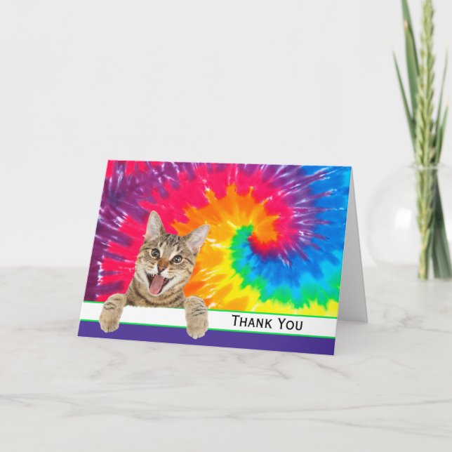 Carte De Remerciements Tabby Cat Thank You for Pet Sitting (Devant)