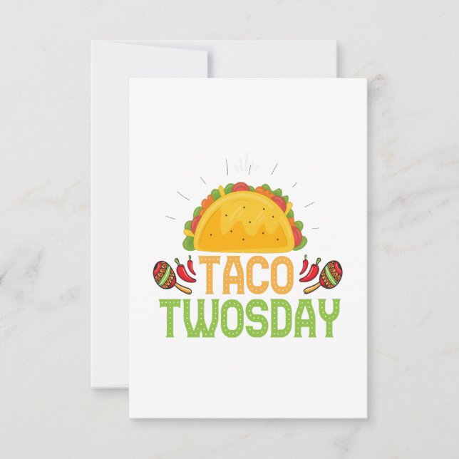 Carte De Remerciements Taco Jeudi 2e Anniversaire Cinco De Mayo Cinéma Ca (Devant)